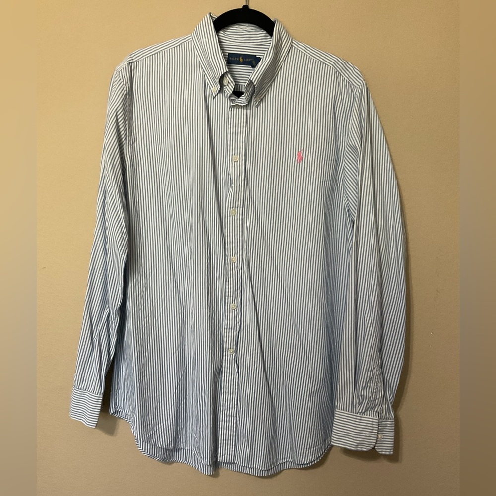 G - Ralph Lauren Blue/White Striped Shirt